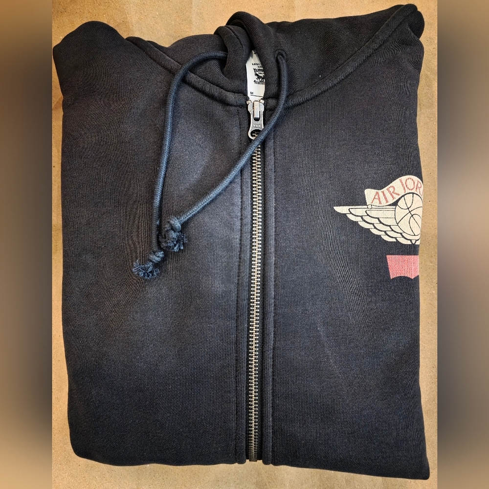 Jordan x Levi Black Zip-Up Men's Sweater Size Medium Brand New with tags.